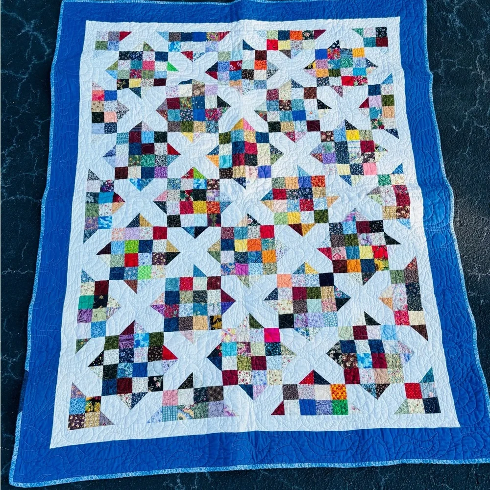 Arkansas Crossword Quilt Colorful Patchwork Quilt